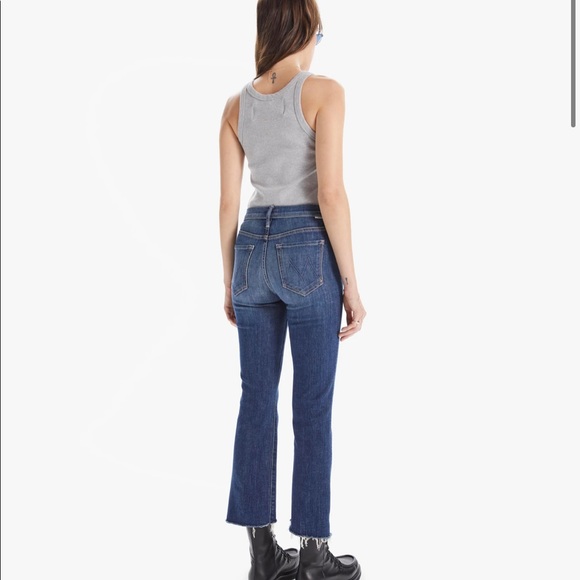NWT MOTHER JEANS THE INSIDER CROP STEP FRAY GIRL CRUSH - Picture 2 of 10